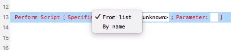 PS <return>   <space> (annoyingly) opens the Specified Option instead of the "Specify Script" Dialog