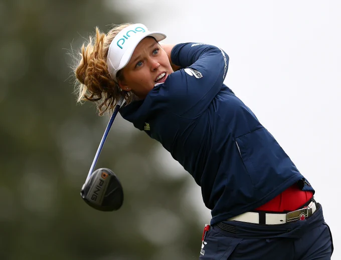 Brooke hitting driver