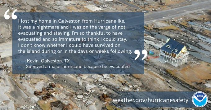 Hurricane survivor story from Galveston.