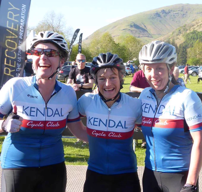 Cress (centre) after ride