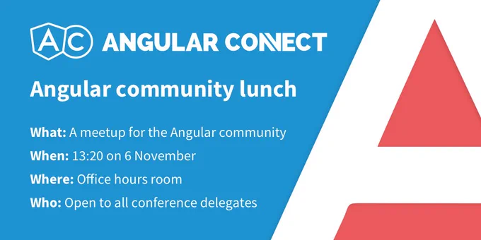 AngularConnect community lunch details