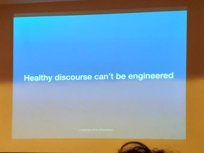 Healthy discourse can’t be engineered.