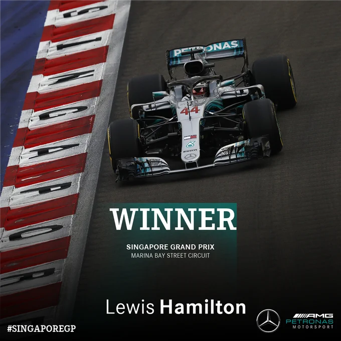 Lewis Hamilton wins the Singapore Grand Prix!