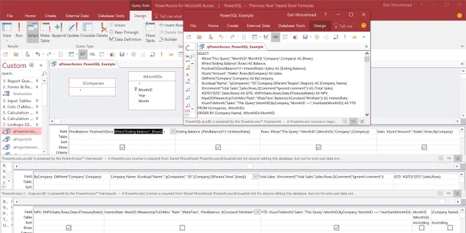 Microsoft Access 2019 empowered with PowerAccess Add-in, PowerSQL, PowerGit and VBA Framework