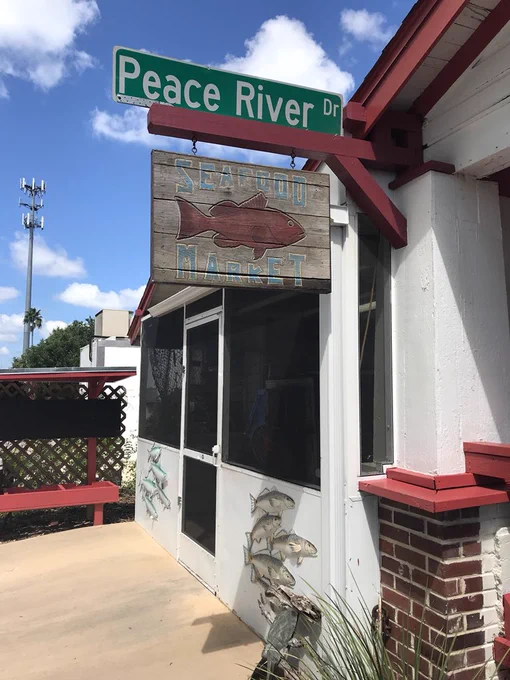 Peace River Seafood signs
