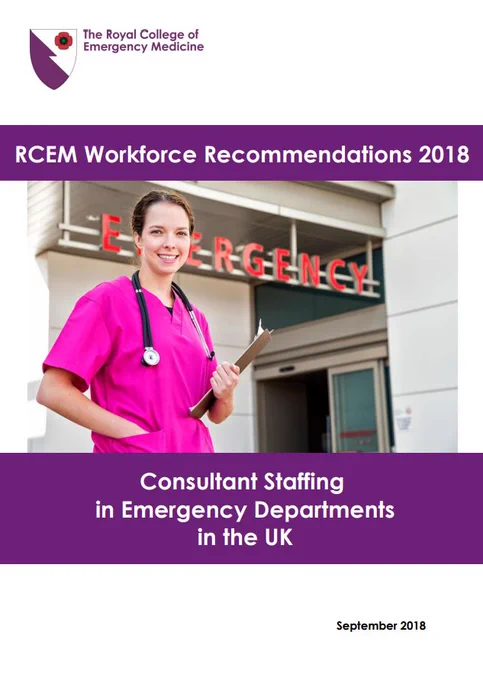 Front cover of the new RCEM workforce recommendations document