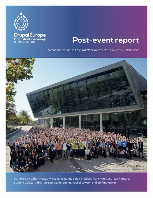 Drupal Europe post-event report cover