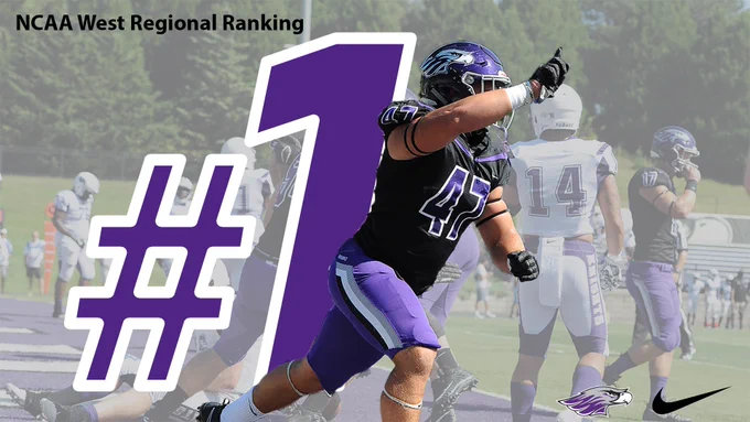 Jacob Erbs and the UW-Whitewater football team are ranked No. 1 in the West Region according to the first release of the NCAA Regional Rankings.
