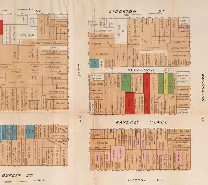 Map of Chinatown, San Francisco, 1885