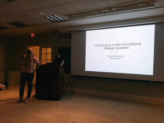 Antoinette & Ramla introducing creating a multi-functional design system slides