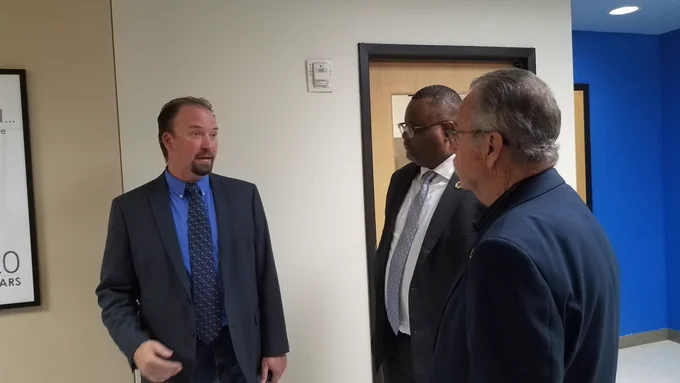 Principal McGuire, Dr. Repollet and Asm. Armato