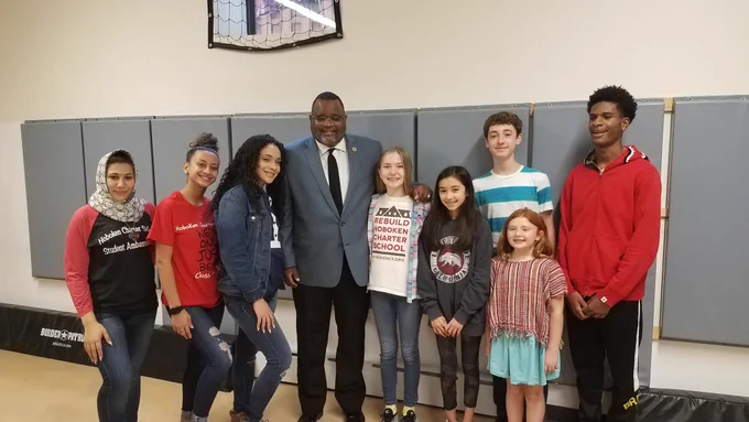 Group shot of all students and Dr. Repollet