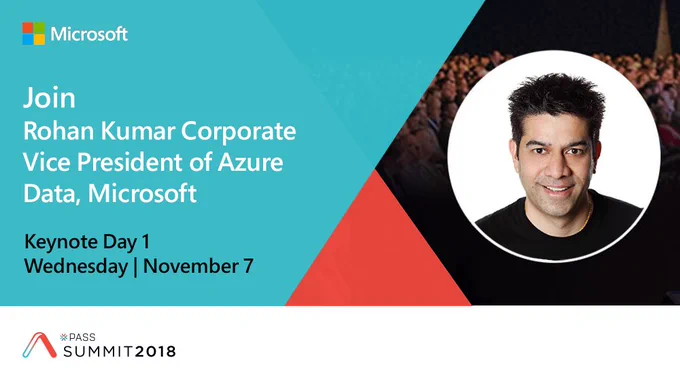 .@RohanKData's keynote at #PASSsummit begins in 15 mins! Join him as he demonstrates the latest advances from #Microsoft: http://msft.social/c81HX9