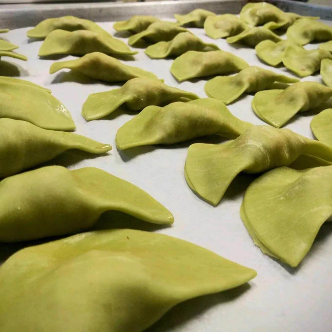 handmade mezzaluna ravioli