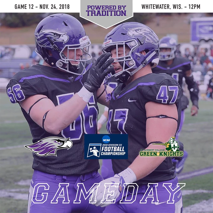 Matt Anderson Jacob Erbs UW-Whitewater Football Graphic November 24, 2018