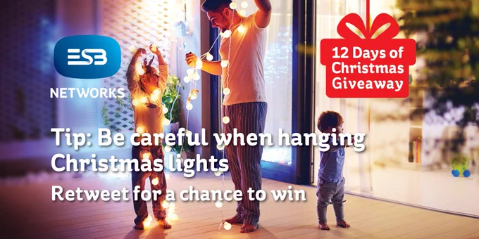 Safety Tip: When hanging outdoor Christmas lights, remember never attach lights to poles or hang near overhead wires. #ServingAllElectricityCustomers