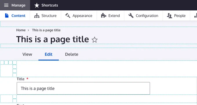 Spacing in the new Drupal administration design
