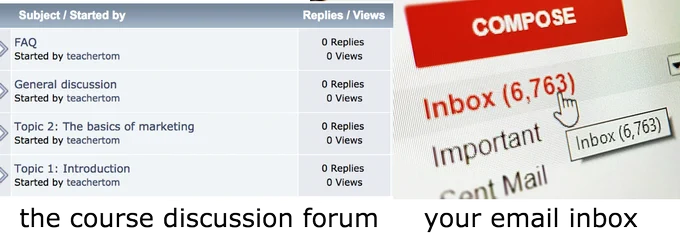 Empty forum, but full inbox