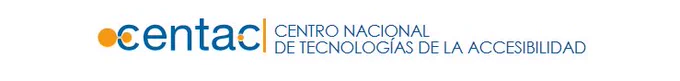 Banner con logo del CENTAC, Centro Nacional de Tecnologías de la accsibilidad