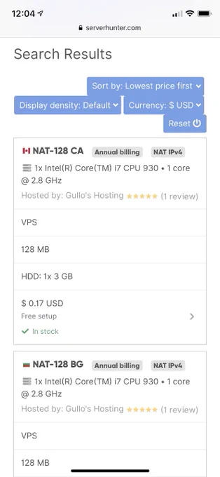 Improved search results display on mobile