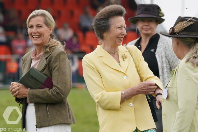 The Princess Royal (centre) and the Countess of Wessex (left) attend the Westmorland County Show in Crooklands, Cumbria. 