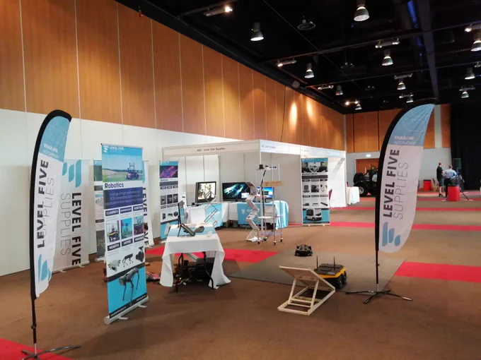 Level Five Supplies stand at Autonomous Vehicles UK 2021