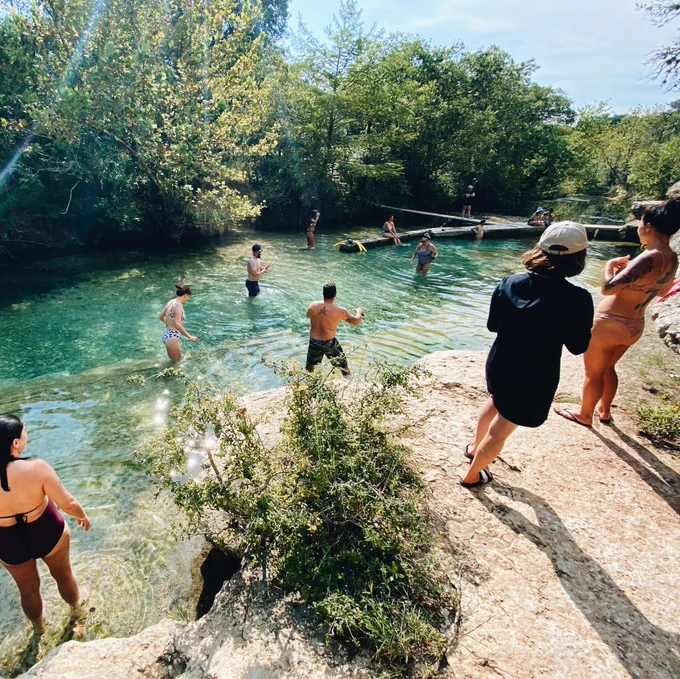 Hanging out at Jacobs Well