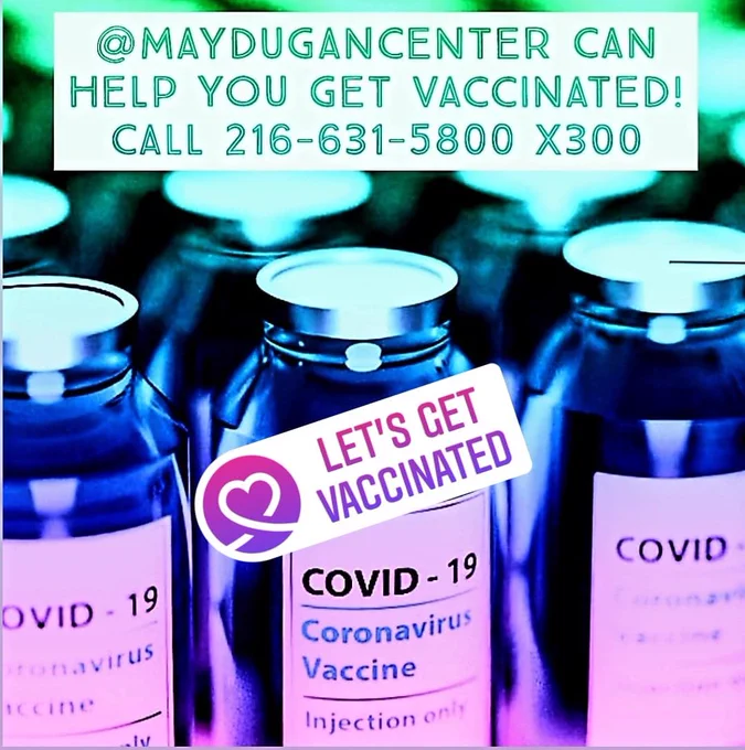 ICYMI @MayDuganCenter can help you get vaccinated! Call 216-631-5800 x300 for more information ⬇️ PLEASE RT