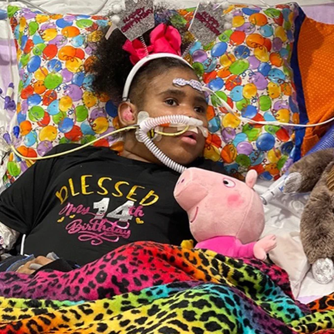 Jaynzra “Nae” Rice  recovers at Duke University Hospital after a heart transplant.