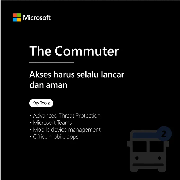 Tipe pekerja seperti apakah Anda?
Tenang saja! Apapun gaya bekerja dan kebutuhan Anda, Microsoft selalu punya solusi dalam membantu optimalkan produktivitas untuk raih kesuksesan.
 
Pelajari lebih lanjut: aka.ms/5TypeofRemoteWorker
 
#SecureRemoteWork #AmanBersamaMicrosoft