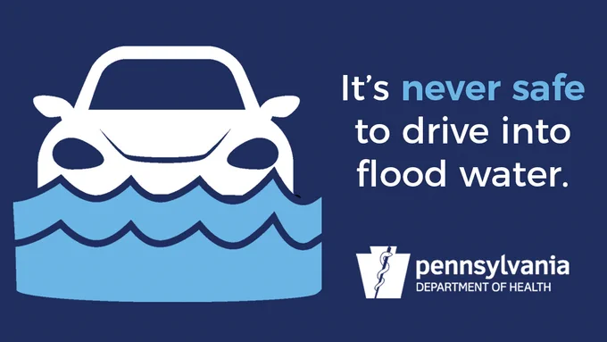 It's never safe to drive into flood water