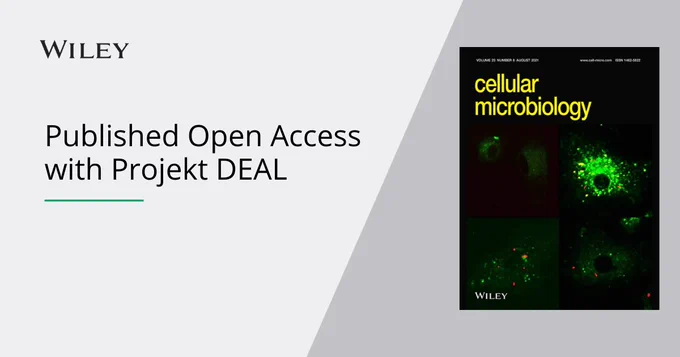 Published Open Access with Projekt DEAL. Cell Microbiology journal cover.