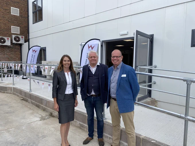L-R: Cecilia Bufton - Dorset LEP Chair, Nigel Evans - Weymouth College Chief Executive, Paul Read - Dorset LEP Board Member