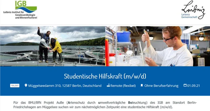 Picture 1,2,3: Screenshots der verlinkten Stellenanzeige
