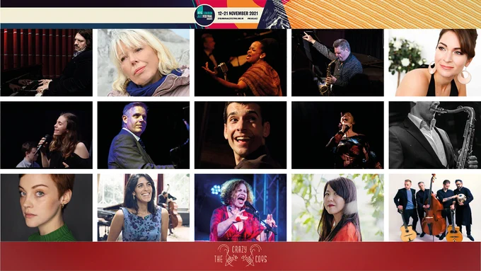 A collage of Jazz artists performing in the London Jazz Festival Programme at Crazy Coqs.