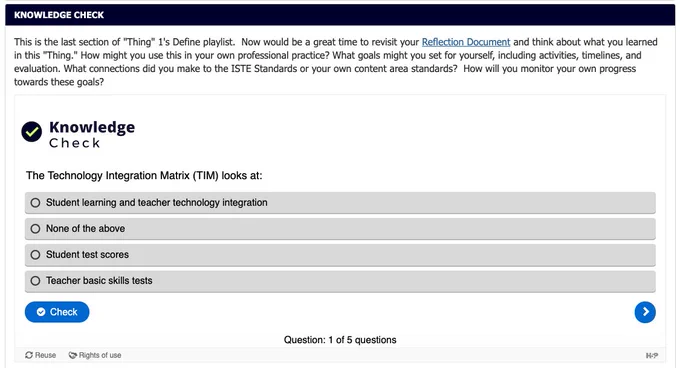 H5P question set