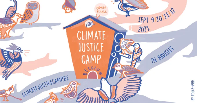 Affichage du CJC : http://climatejusticecamp.be/