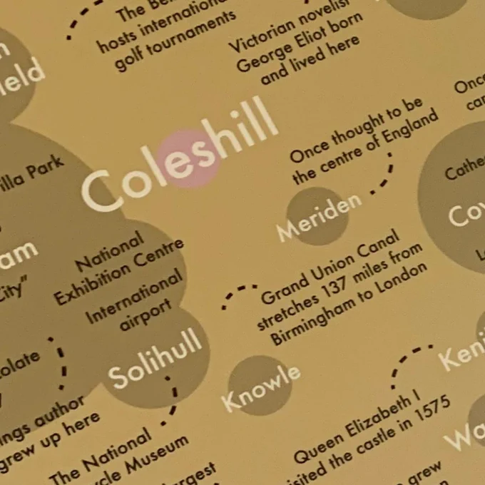 Wall art for High Meadow Community School to create an engaging environment for little learners…

The bespoke map wall art was a fun project to work on. The brief was to show the kids where they were in the world - zooming out from the school, to the West Midlands, to the Untied Kingdom to the whole of Europe. Perfectly placed above the sink to gaze at whilst cleaning up.