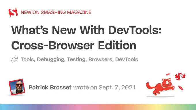 A photo of the author shown with the title of the article published on Smashing Magazine today