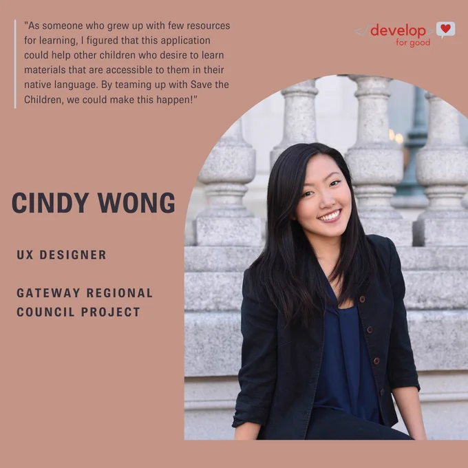 Cindy Wong - UX designer for the Gateway Regional Council Project 