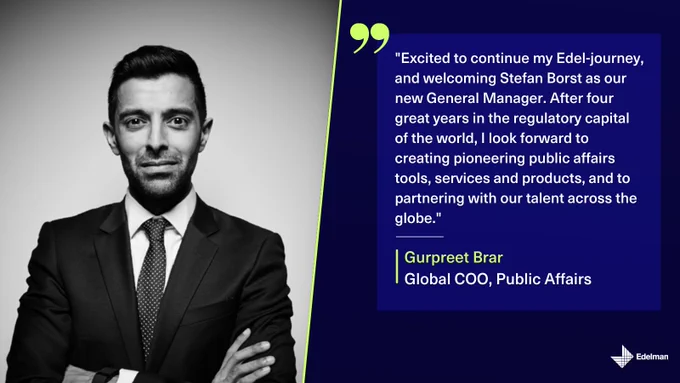 Gurpreet Brar, Global COO, Public Affairs