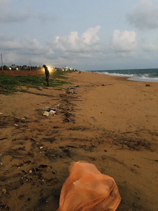 Plastics washed up on the Beach