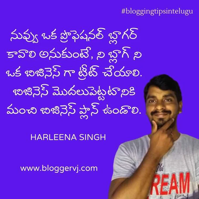 Blogging like business - blogging in telugu