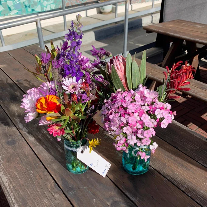 Neighborhood bouquets for our 2nd Grade teacher, Ms. Peralta!