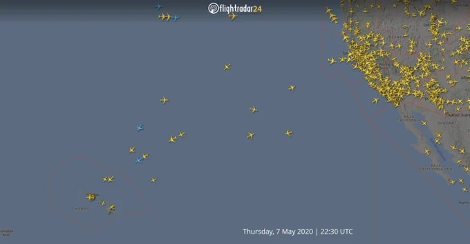 Flights to/from Hawaii 7 May 2020