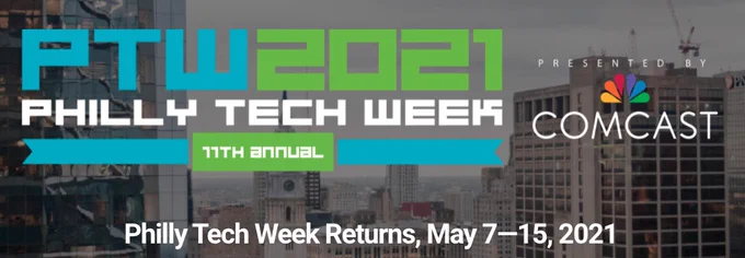 PTW21 logo in front of a snapshot of the Philly skyline
