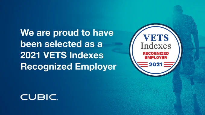 We are proud to have been selected as a 2012 VETS Indexes Recognized Employer. Photo of VETS Indexes award and a Veteran.