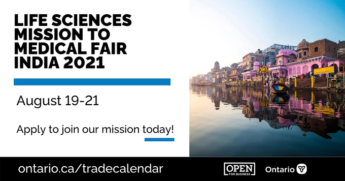 Attention Ontario #medtech businesses!

Life Sciences Export Business Mission to Medical Fair India 2021 on August 19-21 will connect your company with buyers and essential industry knowledge. 

Express your interest:

https://www.ontario.ca/tradecalendar/life-sciences-export-business-mission-medical-fair-india-2021?utm_source=twitter&utm_medium=social&utm_campaign=india_medical_fair
