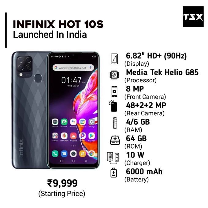 Infinix Hot 10S Launched In India.

Follow us for Tech Updates @TECHSmartX

#infinix #infinixhot10s #infinixhot #infinixsmart #micromaxinab #micromax #xiaomi #redmik30pro #nokia #nokia34 #samsung #oppo #vivo #xiaomi #mi #realme #apple #smartphones #mobiles #technews #techie #technology #TechSmartX #TechSmartXUpdates #TechSmartXTeam