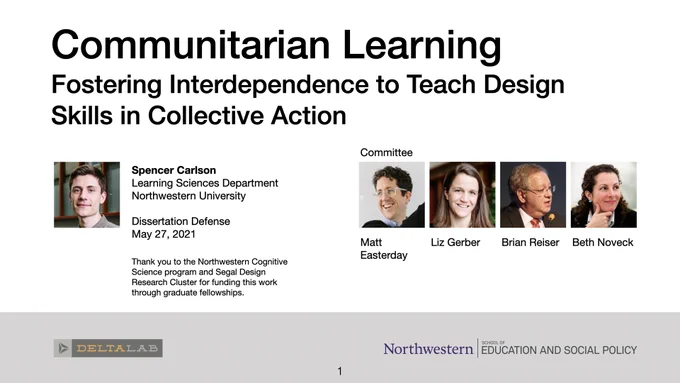 Title slide of Spencer's defense presentation